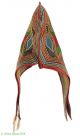 Malinke Or Guro Mitre Hat Embroidered Red Ivory Coast Africa Other African Antiques photo 2