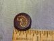 Antique Vintage Red Glass Button Gold Luster Paisley 040 - B Buttons photo 3