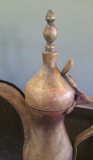 Extremely Rare Bedouin Brass Dallah/coffee Pot Saudi Arabia photo