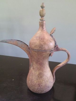 Extremely Rare Bedouin Brass Dallah/coffee Pot Saudi Arabia photo