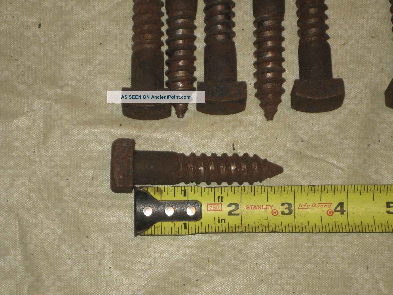 Vintage Square Head Lag Bolts 5/8 " X 2 1/2 " Black Qt 21 Old Stuff