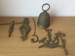 Antique Heavy Brass Door Chime Bell In photo