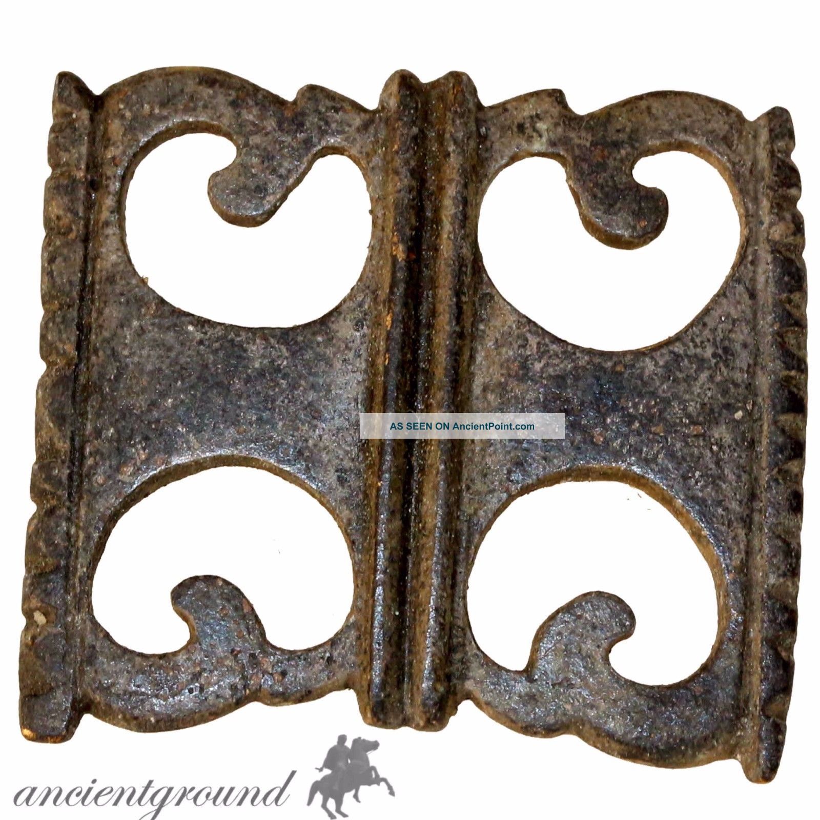 Very Rare Complete Roman Military Open Work Bronze Fibula Brooch Circa 300 Ad Roman photo