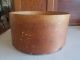Vtg.  Primitive Wooden Shaker Box Round Cheese Pantry Nailed No Lid Great Display. Primitives photo 1