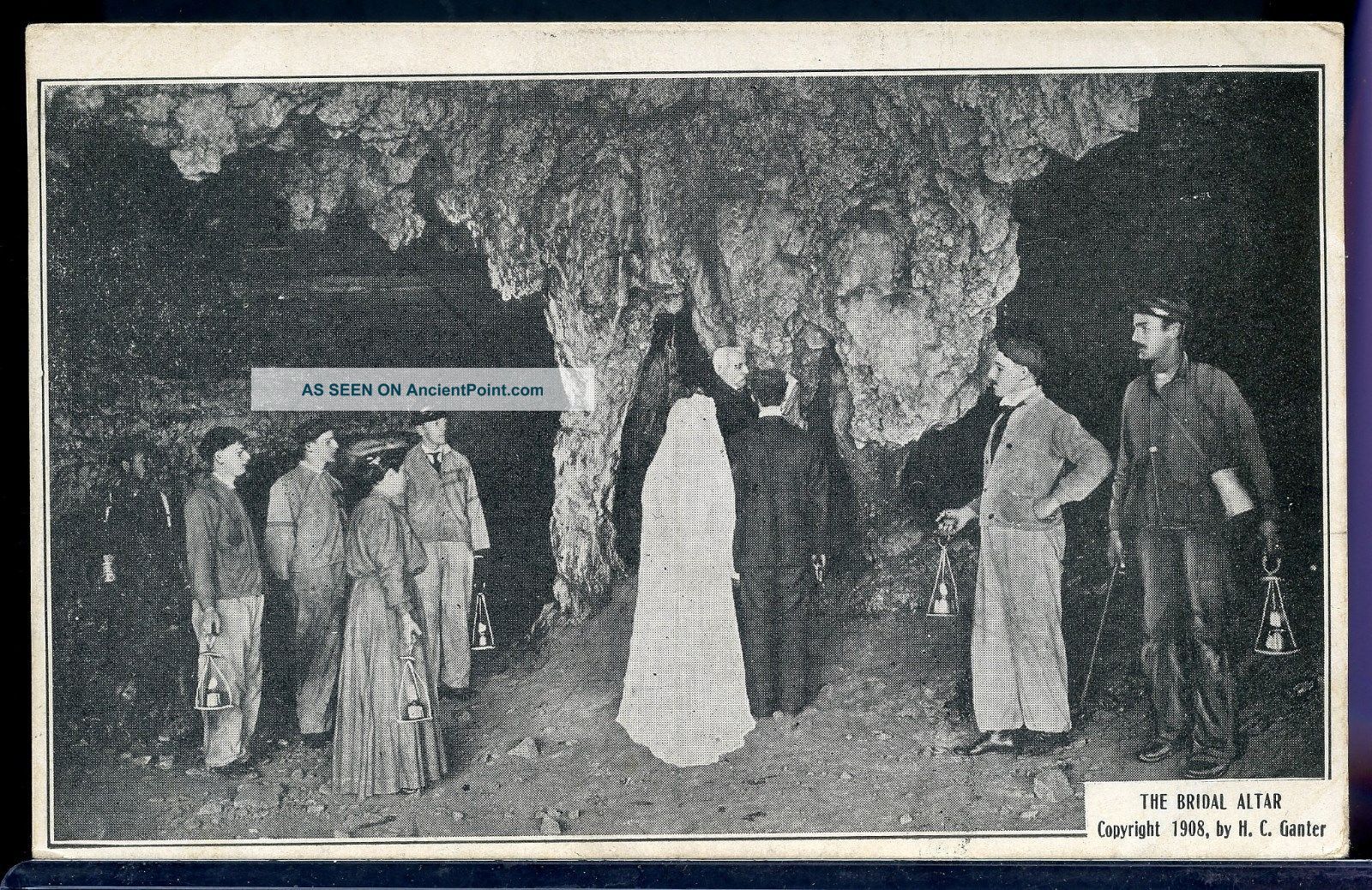 Postcard Coal Mining Mine The Bridal Alter Mammouth Cave Kentucky 1923 Mining photo
