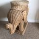 Large Wicker Elephant Table Plant Stand Trunk Up Tusks 1900-1950 photo 2