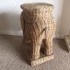 Large Wicker Elephant Table Plant Stand Trunk Up Tusks 1900-1950 photo 7