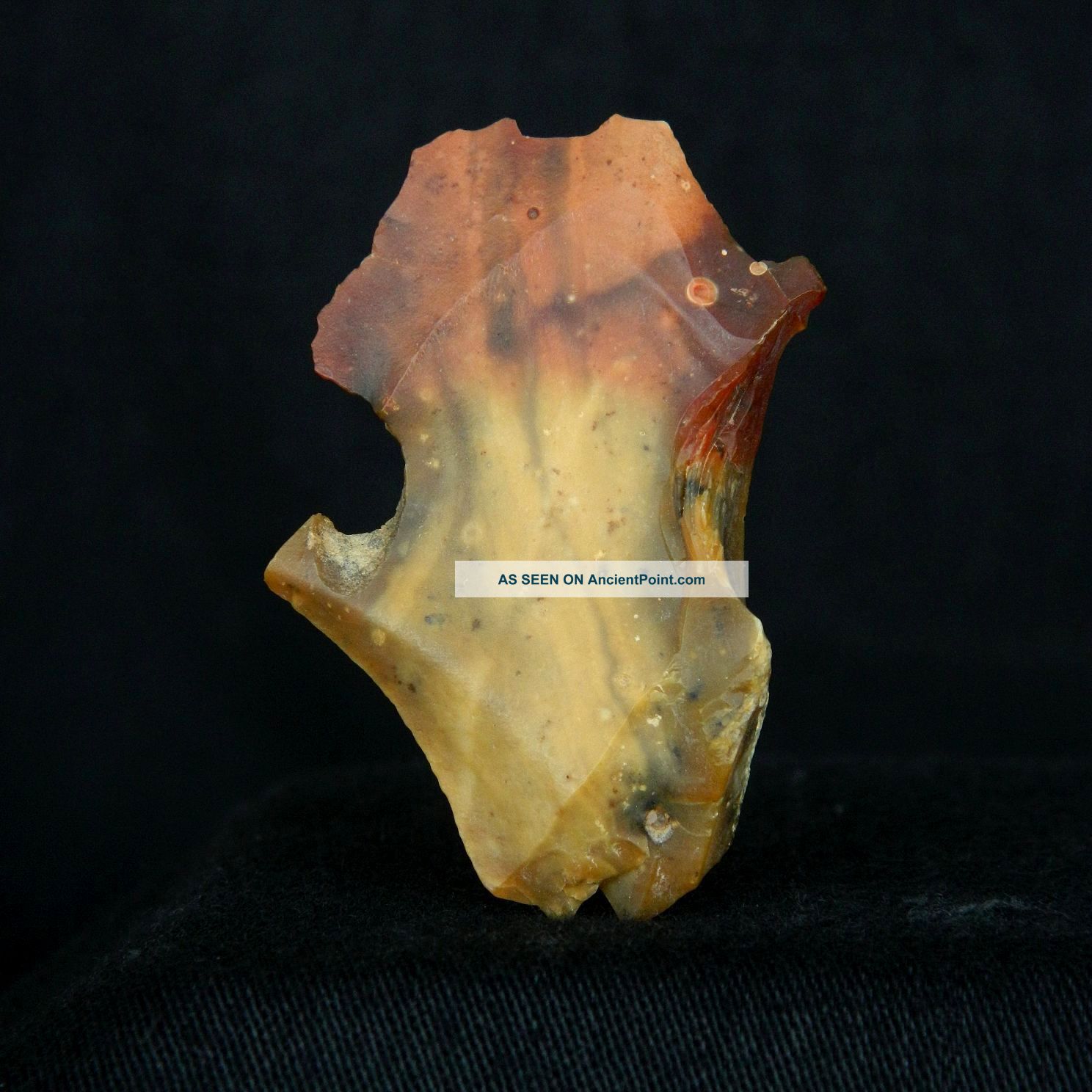 Singular Saharian Upper Paleolithic Flint Strangled Blade - 52 Mm Long Neolithic & Paleolithic photo