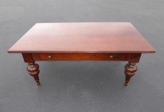 Ethan Allen French Traditional Solid Wood Single Drawer Coffee Table photo
