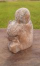 Vintage Inuit Soapstone Carving Of An Eskimo With His Sled Dog Native American photo 2