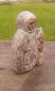 Vintage Inuit Soapstone Carving Of An Eskimo With His Sled Dog Native American photo 3