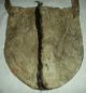 Antique C.  1840 Plains Native American Indian Hide Leather Shot Pouch Vafo Native American photo 7