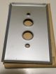 Nos Single Gang Pushbutton Switch Plate Wrinkle Brown Paint On Steel (33 Avail) Switch Plates & Outlet Covers photo 2