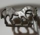 Celtic Horse Bronze Fibula I Bc - I Ad Rare Lines And B Engraved Roman photo 1