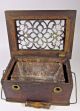 Primitive Foot Warmer: Antique 19thc French Hand Carved Oak Wood Stove Brass Primitives photo 6