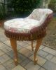 Vtg.  French Provincial Hollywood Regency Louis Xi Swivel Wood Vanity Chair Seat Post-1950 photo 3
