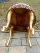 Vtg.  French Provincial Hollywood Regency Louis Xi Swivel Wood Vanity Chair Seat Post-1950 photo 8
