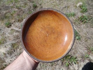 18th - 19th Century Eary American Coggle Rim Earthenware Redware Plate Charger photo