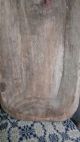 Antique Large Primitive Wood Trencher Dough Bowl Heavy Hand Hewn Estate Aafa Primitives photo 4