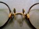 Antique Shur - On Pince Nez Hard - Bridge Eyeglasses,  Gf Bridgechain - Earhook & Case Optical photo 3