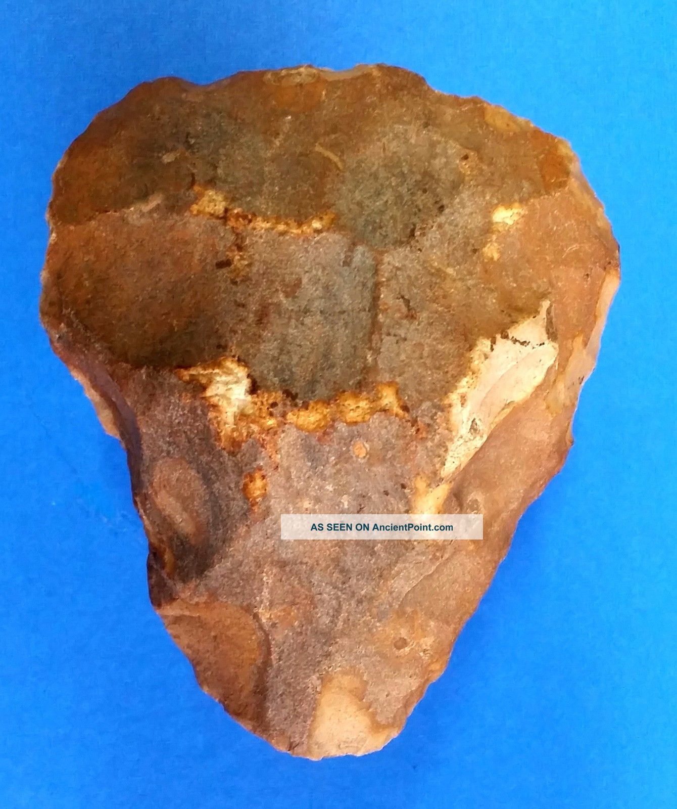 311 Gram Acheulean Flint Hand Axe Neanderthal Paleolithic Tool Neolithic & Paleolithic photo