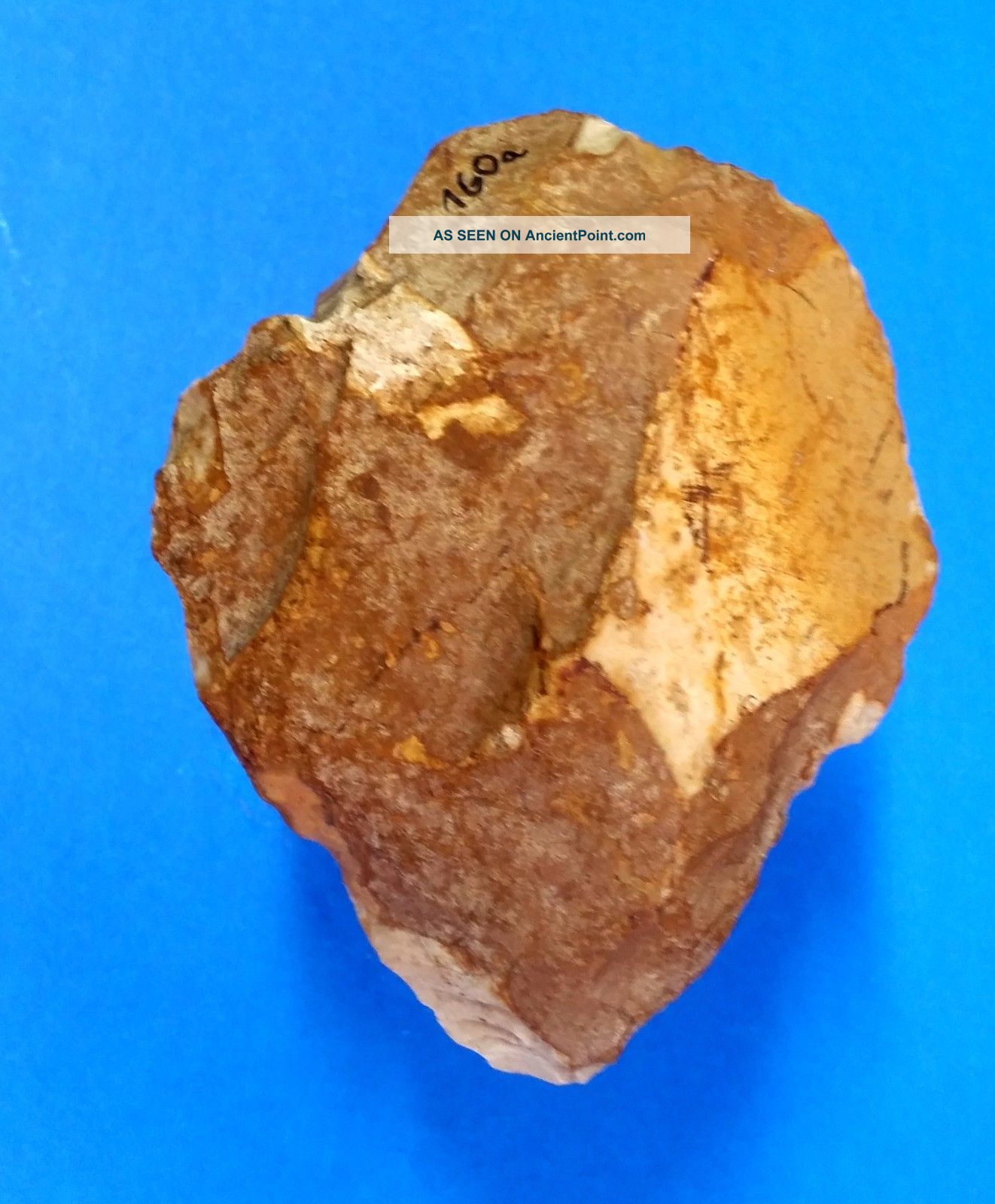 249 Gram Acheulean Flint Hand Axe Neanderthal Paleolithic Tool Neolithic & Paleolithic photo