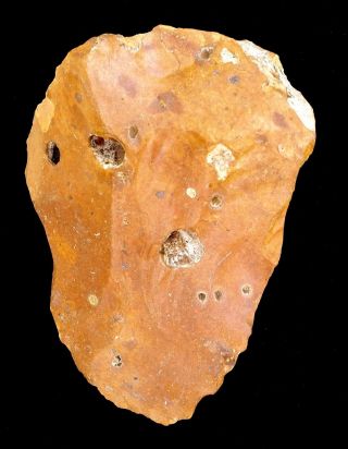 500 Gram Acheulean Flint Perfect Hand Axe Neanderthal Paleolithic Tool photo