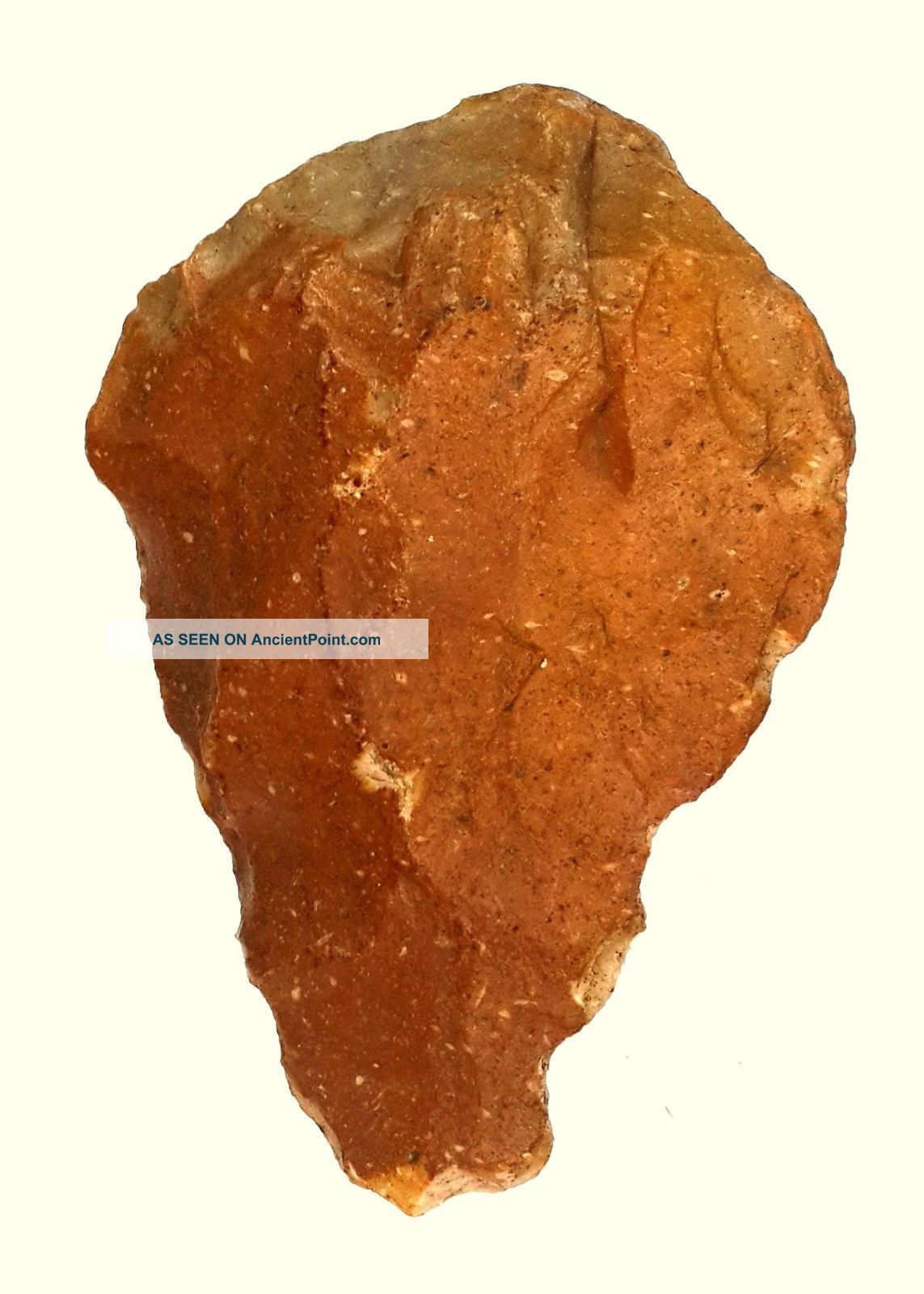 227 Gram Acheulean Flint Hand Axe Neanderthal Paleolithic Tool Neolithic & Paleolithic photo