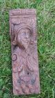 17thc Oak Carved Medieval Soldier Corbel C.  1690 ' S Other Antique Woodenware photo 5