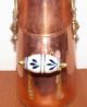 Medium Sized Solid Copper/solid Brass Coal Scuttle W/brass & Delft Handles On It Hearth Ware photo 2