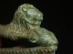 Roman Ancient Fire Striker - Bronze Handle - Lion Statuette Circa 200 - 300 Ad Other Antiquities photo 5