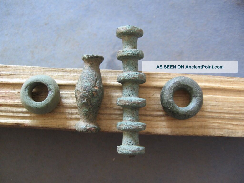 4 Bronze Age Beads Ancient Illyrians Bronze Pearls 800 - 500 B.  C. Celtic photo