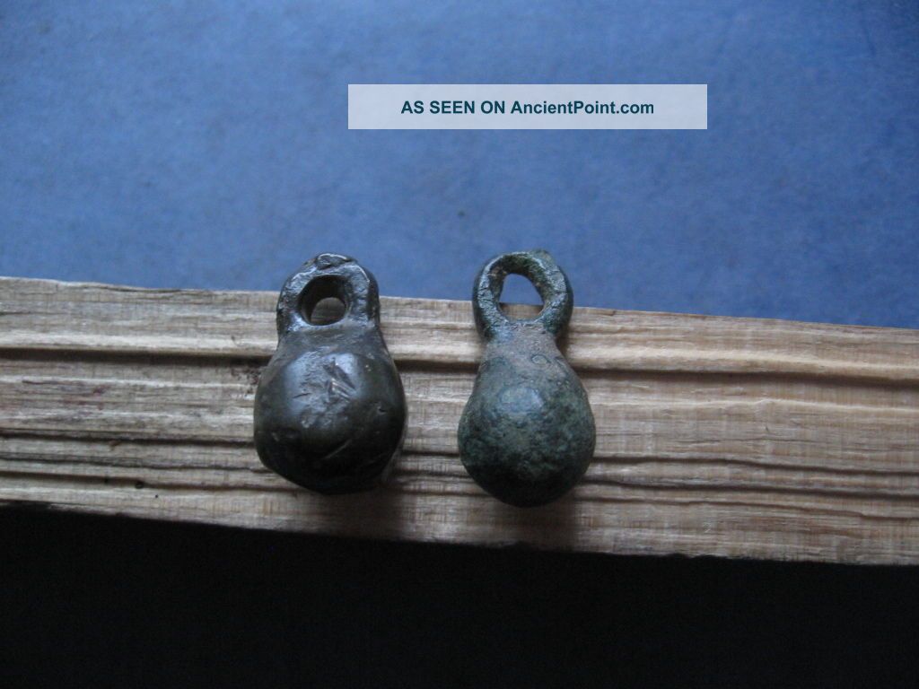 Two Large Ancient Celtic Bronze Weights 200 - 50 B.  C. Celtic photo