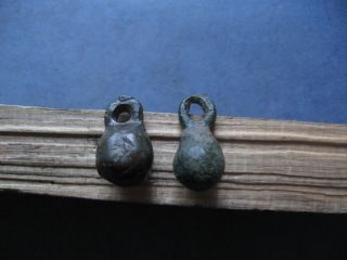 Two Large Ancient Celtic Bronze Weights 200 - 50 B.  C. photo