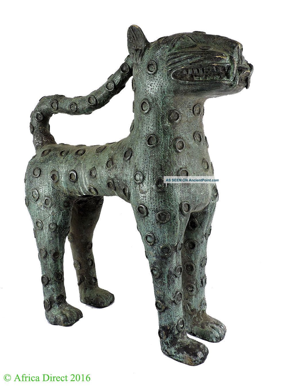 Benin Leopard Bronze Nigeria African Art 19 Inch Was $499 Other African Antiques photo