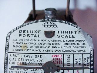 Vintage Idl Mfg.  Scale Corp.  Ny,  Deluxe Thrifty Postal Scale 1lb 1930s 1940s photo