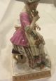 Antique 1910 Meissen Figurine Lady With Flowers At Table 5 