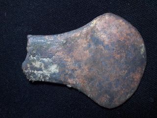 Laos Rare Curve Edge Bronze Ax Adze Late Iron Age Colorful Item [tm55] photo