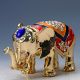 Chinese Collectable Cloisonne Inlaid Rhinestone Handwork Elephant Statue D1385 Elephants photo 2