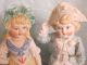 Vintage Antique Bisque Porcelain Figurines Boy & Girl - French Looking Napoleon Figurines photo 2