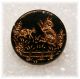 Antique Black Glass Button W Gold Incised Picture Of Two Rabbits In Garden Buttons photo 1
