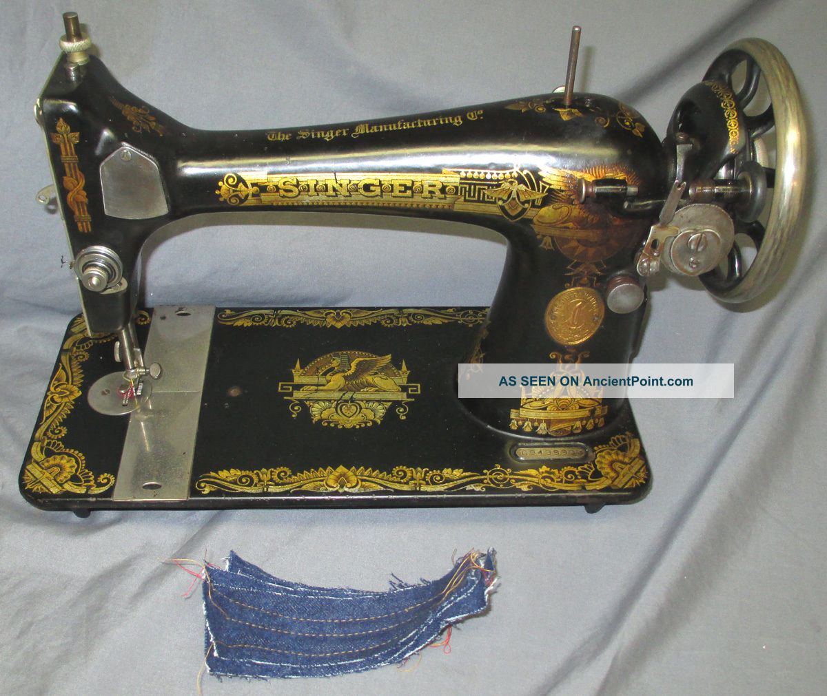Serviced Antique 1922 Singer 127 Sphinx Treadle Sewing Machine Worx Video Sewing Machines photo