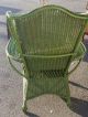 Green Wicker Garden Arm Chair Circa 1930 ' S 1900-1950 photo 6