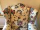 Vintage Wing Back Claw Foot Chair With Matching Foot Stool Post-1950 photo 1