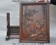 Chinese Palace Huanghuali Wood Carving Plum Flower Chicken Dragon Statue Screen Other Antique Chinese Statues photo 7