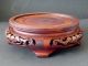 Large Chinese Carved Hardwood Vintage Stand Vase Bowl Jade Ceramic Base Other Asian Antiques photo 3
