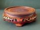 Large Chinese Carved Hardwood Vintage Stand Vase Bowl Jade Ceramic Base Other Asian Antiques photo 4