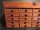 Antique 1900 Watchmakers 20 Drawer Chest Jeweler Lift Top Jewelry Fly Cabinet 1900-1950 photo 2