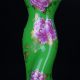 Chinese Famille Rose Porcelain Painted Flower Cheongsam Shape Vase Vases photo 2