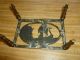 Vintage England Footed Brass Plant Stand Fireplace Trivet Warmer Nautical Ship Hearth Ware photo 4